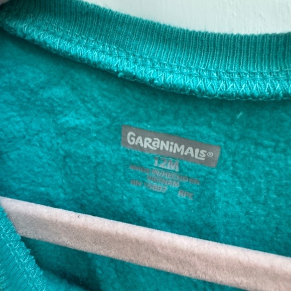 Garanimals 12M Blue Unicorn Girls Crewneck Sweatshirt - Picture 2 of 4